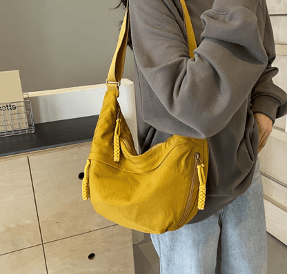 ⏰Designer Direct Sales👜Women's Fashion Plain Color Nylon Crossbody Hobo Bag