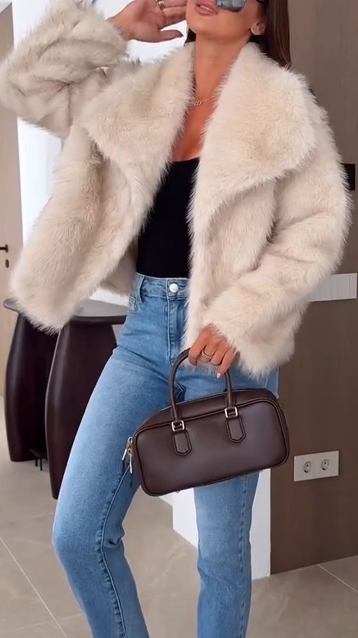 Ladies Collar Woolen Temperament Casual Coat