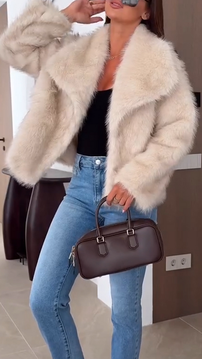 Ladies Collar Woolen Temperament Casual Coat