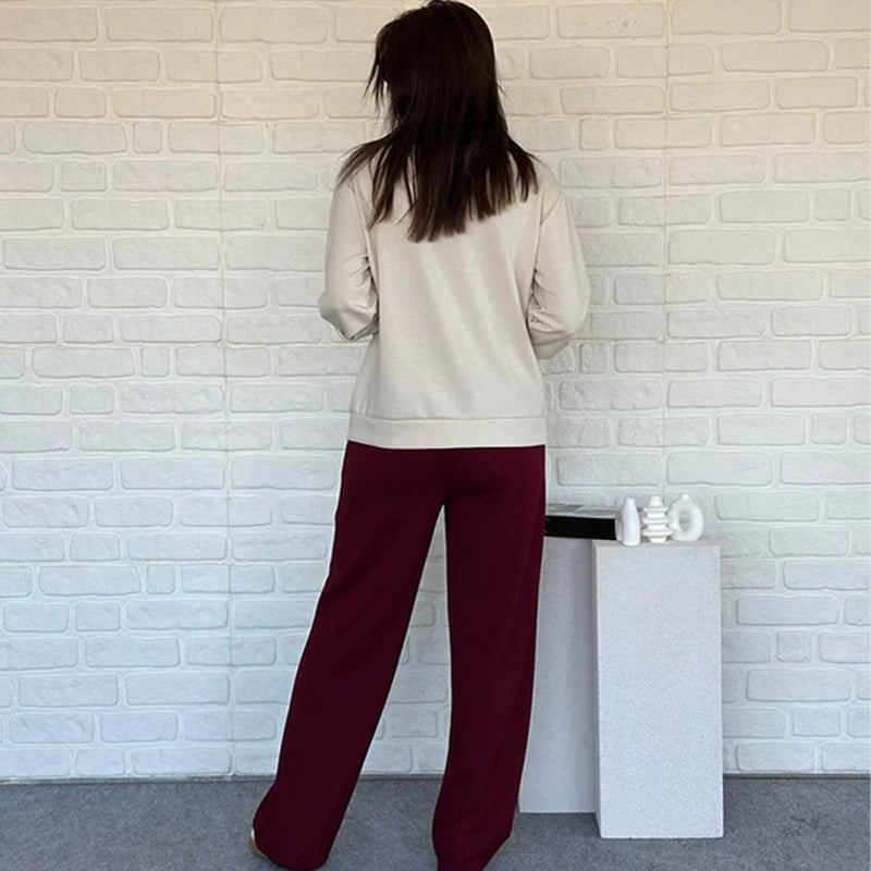 Women's Casual Color Block Two-Piece Set👚👖