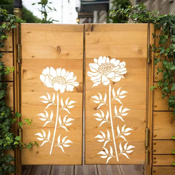 aakip™-🔥DIY decoration🌻-Garden Fence Large Flower Stencils