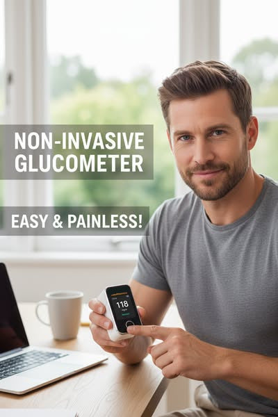 Non-Invasive Blood Glucose Monitor — 5-Second Readout | 99% Accuracy 8-1
