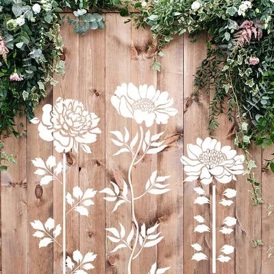 aakip™-🔥DIY decoration🌻-Garden Fence Large Flower Stencils