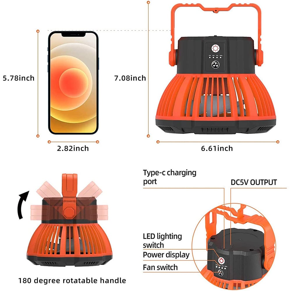 aakip™-💥49% OFF🔥Portable Camping Fan with LED Lantern🔥BUY 2 Free Shipping