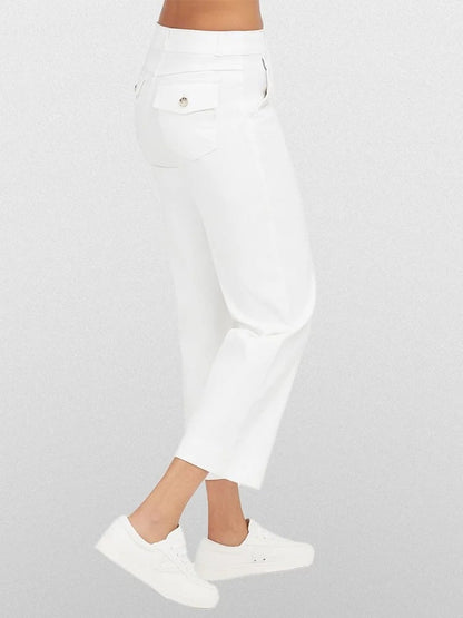 😍Last Day 49% OFF😍Tummy Control Twill Cropped Wide Leg Pant(Buy 2 Free Shipping)