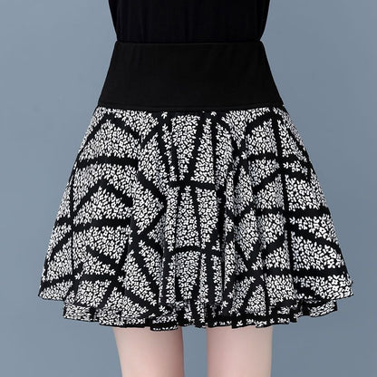 aakip™-Pleated sarongchiffon floral skirt