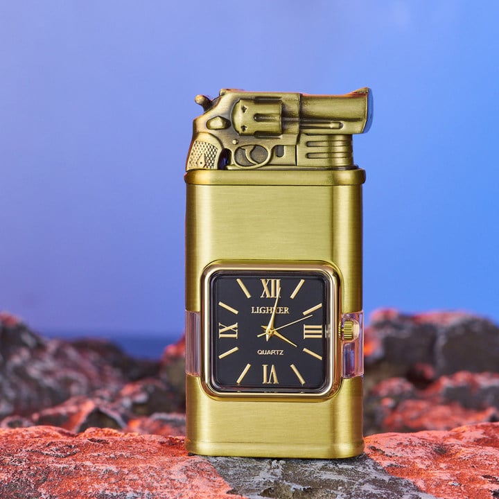 aakip™-Windproof Lighter Vintage Watch Bezel Jet flame Torch