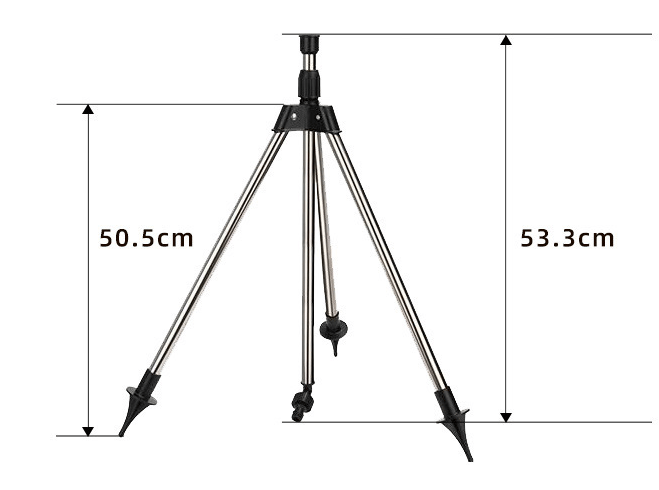 aakip™-Stainless Steel Rotary Irrigation Tripod Telescopic Support Sprinkler