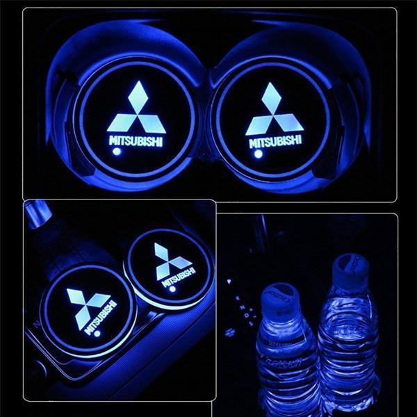 aakip™-Led Car Logo Cup Lights up Holder USB Charging 7 Colors Changing