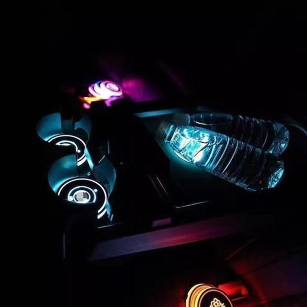 aakip™-Led Car Logo Cup Lights up Holder USB Charging 7 Colors Changing