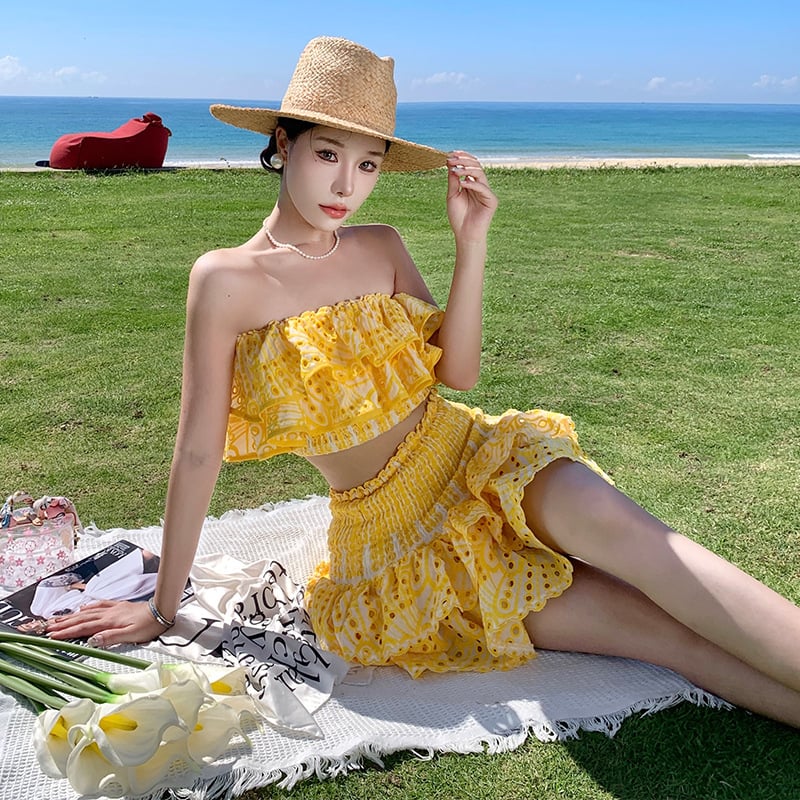 aakip™-(🔥HOT SALE NOW 47% OFF)One-shoulder short seaside holiday two-piece suit