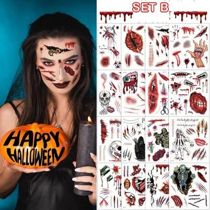 aakip™-Halloween prank makeup temporary tattoo