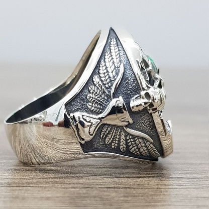 aakip™-Memorial Mori Skull Sterling Silver Ring