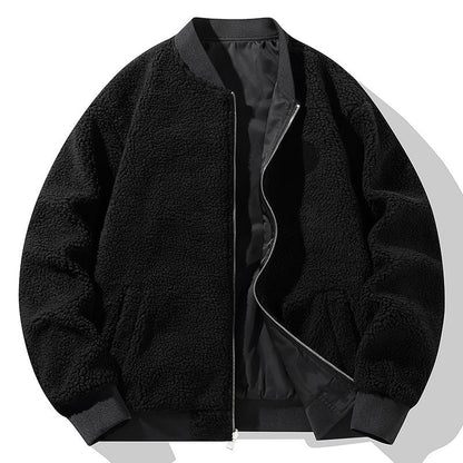 sided pilot jacket autumn and winter plus velvet warm