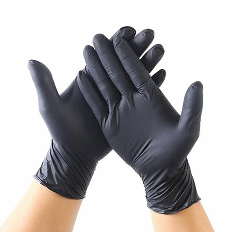 aakip™-100PCS Of Disposable Black Nitrile Gloves Safety Tools For Household Cleaning