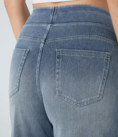 aakip™-Quinn Super Stretch High-Waisted Wide Leg Jeans