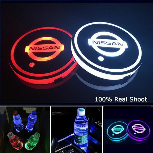 aakip™-Led Car Logo Cup Lights up Holder USB Charging 7 Colors Changing