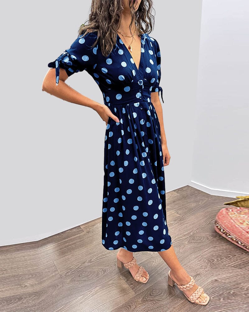 aakip™-🔥🌷Last Day Promotion 48% OFF - 💃Deep V-neck polka-dot dress