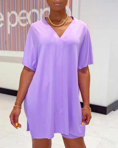 aakip™- Promotion🔥49% OFF💃💃2024 V-Neck Dress & Shorts Set🔥