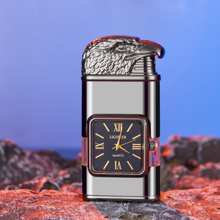 aakip™-Windproof Lighter Vintage Watch Bezel Jet flame Torch