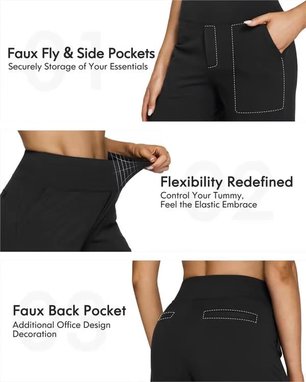 🔥🔥Women's High Waist Stretch Casual Yoga Wide Leg Pants