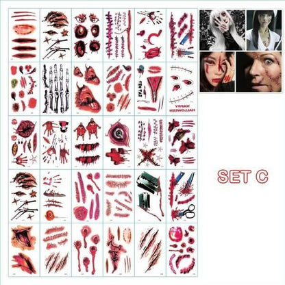 aakip™-Halloween prank makeup temporary tattoo