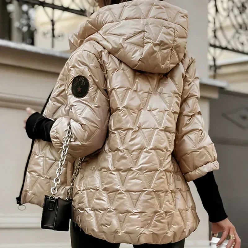 🧥 Women's Hooded Patchwork Cotton Jacket for Autumn & Winter