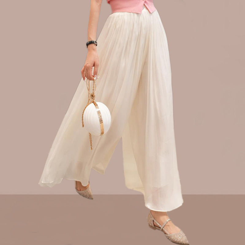 aakip™-👗Glazed Ice Silk Floor-Length Wide-Leg Culottes