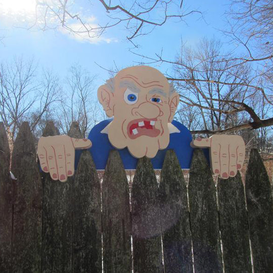 aakip™-Fence Decoration Nosy Old Man and Lady Garden Yard Art