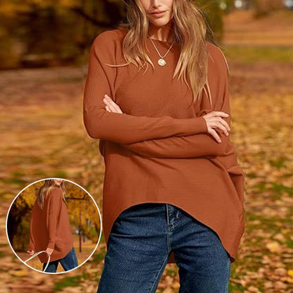aakip™-Women's Irregular Oversized Dolman Sleeve Knitted Pullover