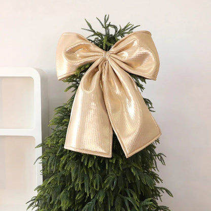 Christmas Bow Ornament with Long Ribbons