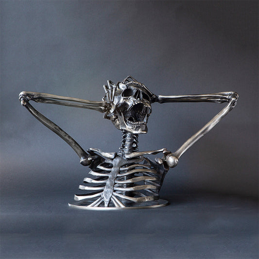 aakip™-Break the Rules Madness Skeleton Bust Sculpture