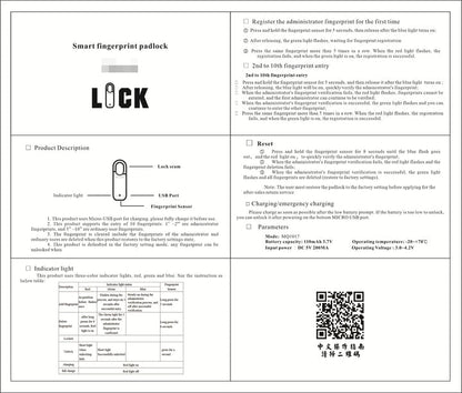 aakip™-🔒Smart Fingerprint Padlock (Model SY11 and Model M01)