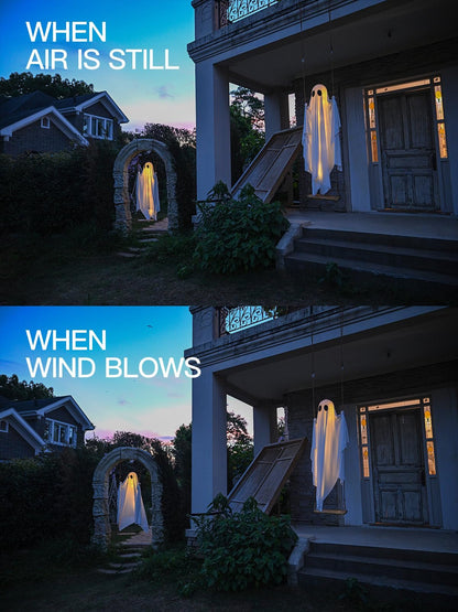 🔥ON SALE🔥Hanging Swing Ghost Halloween Decor with String Lights