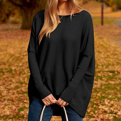aakip™-Women's Irregular Oversized Dolman Sleeve Knitted Pullover