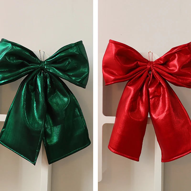 Christmas Bow Ornament with Long Ribbons