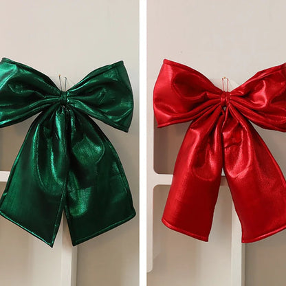 Christmas Bow Ornament with Long Ribbons