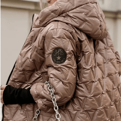 🧥 Women's Hooded Patchwork Cotton Jacket for Autumn & Winter