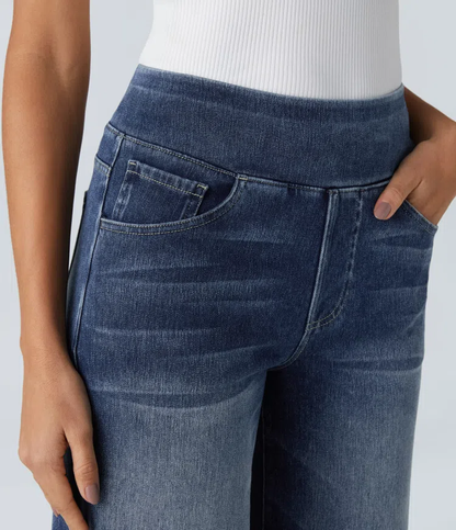 aakip™-Quinn Super Stretch High-Waisted Wide Leg Jeans
