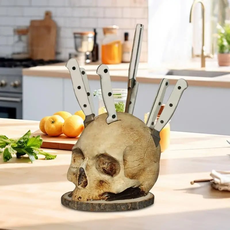 aakip™-Gothic Skull Knife Holder