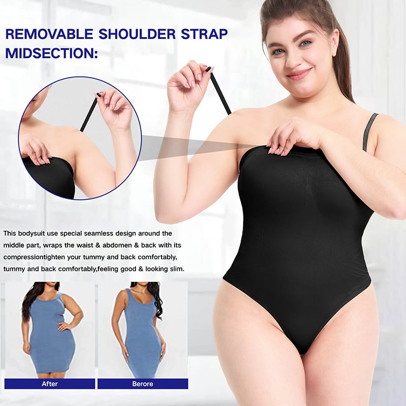 aakip™-Bodysuit Shapewear with Removable Strap