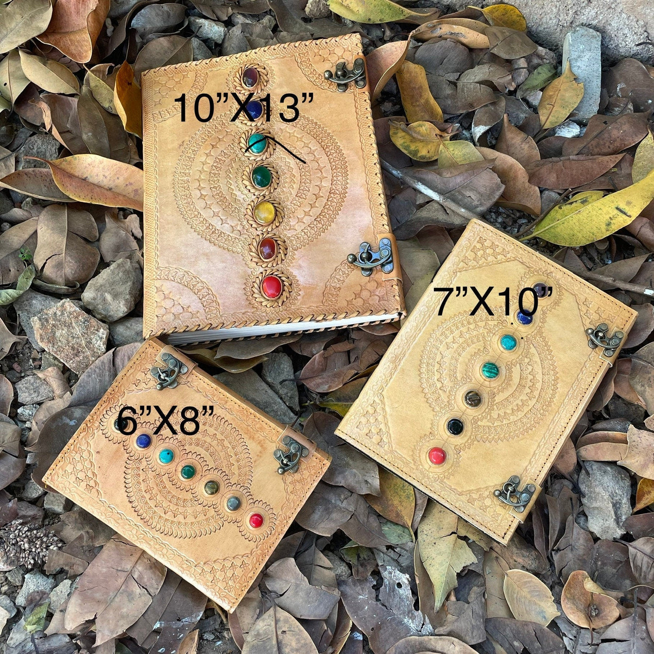 Magic notebook with 7 chakra gems – aakip.com