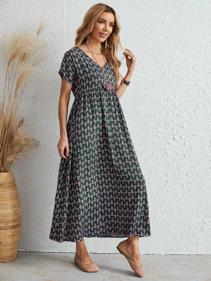 aakip™-🌸2024 NEW Vintage Comfortable Cotton Linen V-neck dress