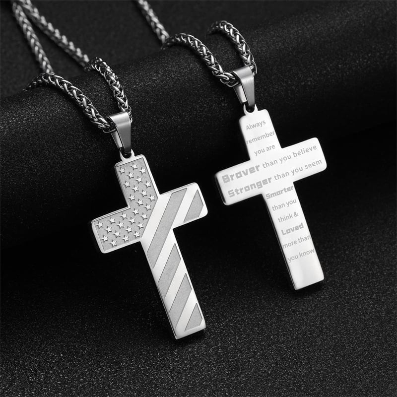 🏆Flash Sale⚡💥🎉✨Flag Cross Necklace,Best Gifts