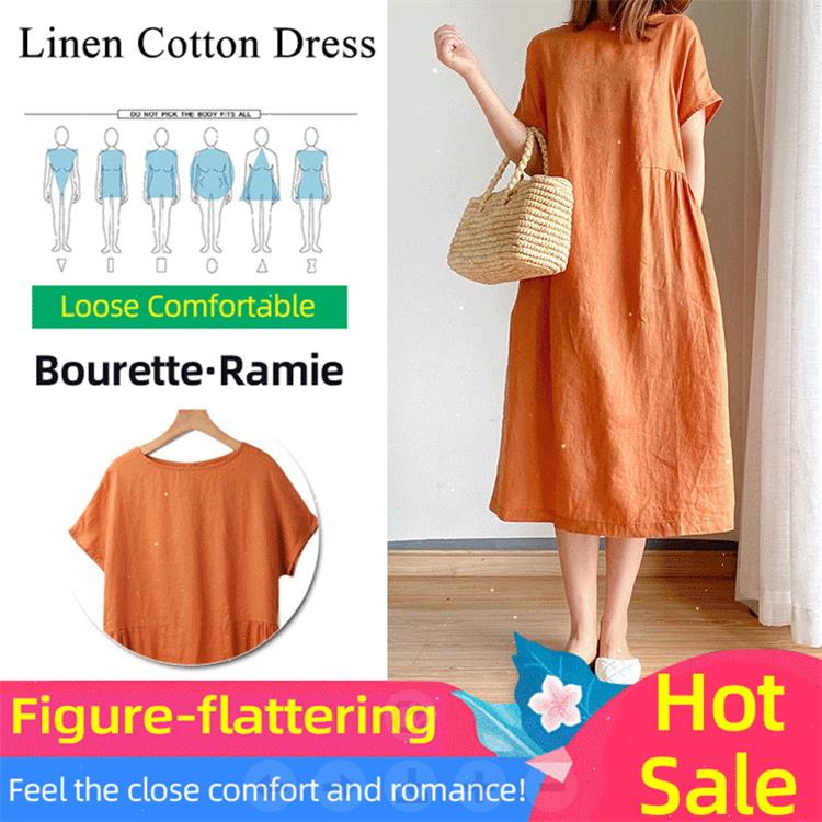 aakip™-🔥HOT SALE🔥 Japanese Style Linen Cotton Dress(50%OFF)