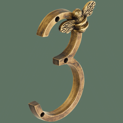Bee House Number Sign