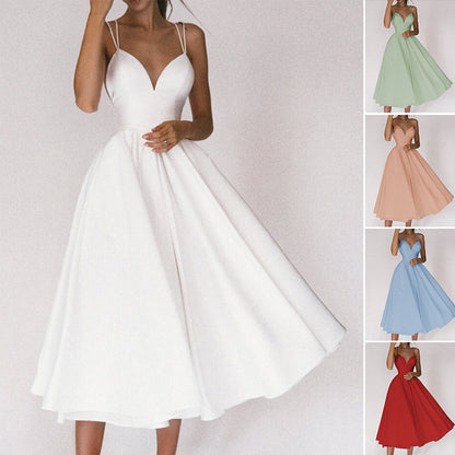 aakip™-Elegant Strappy V-neck Dress