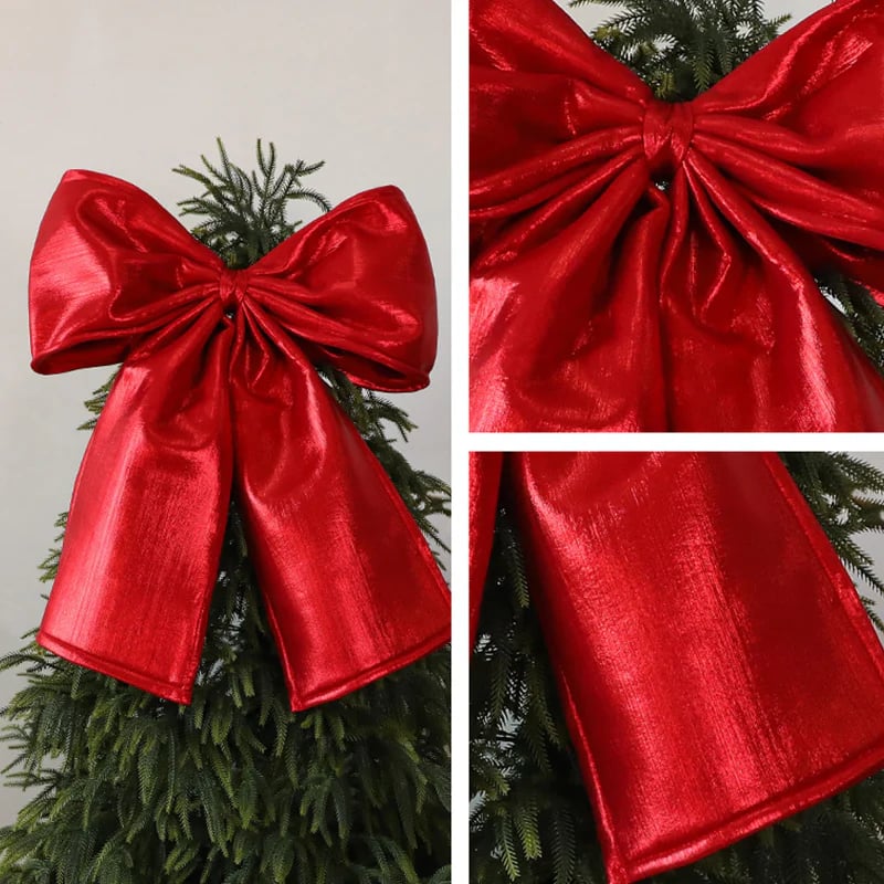 Christmas Bow Ornament with Long Ribbons
