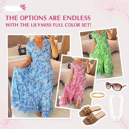 aakip™-🎁Floral Print V-neck Dress