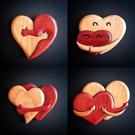 A Hug From My Heart For You (Handmade Wood Carvings)